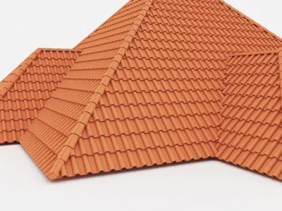 Realistic Roman Roof 1 3D model