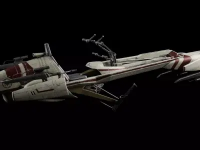 Star Wars - Speeder Bike Game-Ready Textured 3D Mode Low-poly 3D model