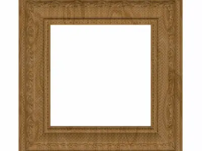 Carved picture frame STL 3D model