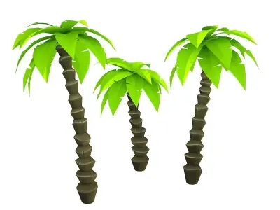 Stylized palm Low-poly 3D model