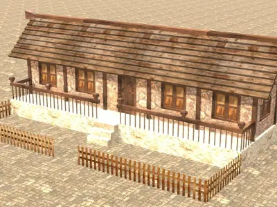 Medieval house thirteen 19 Low-poly 3D model