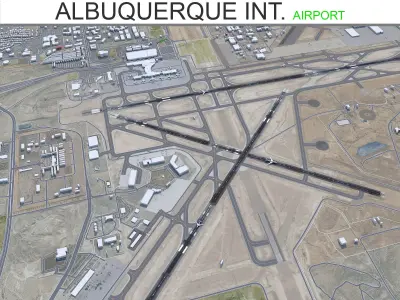 Albuquerque International 15km Low-poly 3D model