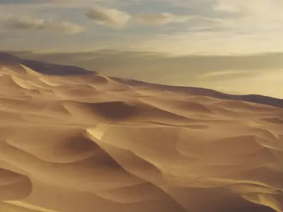 Sand dune Low-poly 3D model