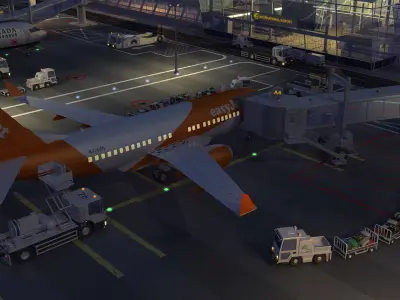  Airport Airfield Night 