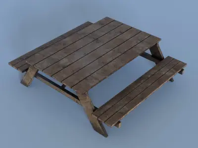 Street asset pack Low-poly 3D model