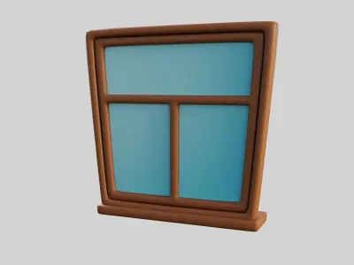 Cartoon Window 27b 3D model