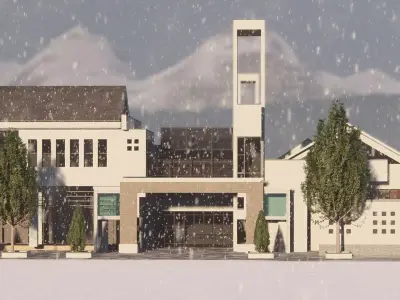 Futuristic Skyscraper-Building office-Modern office 3D model