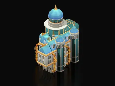  Steampunk Asset pack Low-poly 3D model