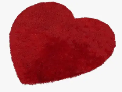 Carpet heart red 3D model
