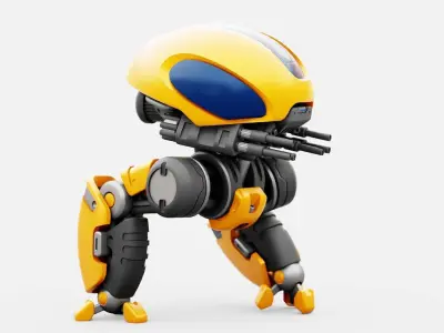 MILITARY BOT M-3000  RIGGED 3D model