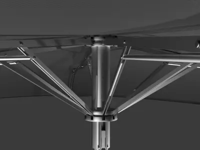 Outdoor Umbrella Fully Rigged 3D model