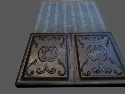 Old Wood Wall Low-poly 3D model order