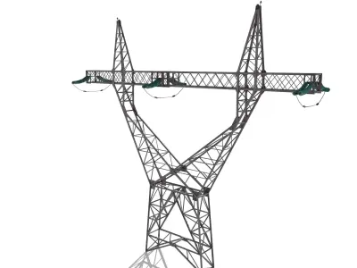 Electricity Pole 4 3D model