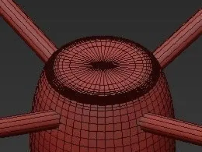 Modo chandelier rectangle 14 globes von Roll Hill 3D model