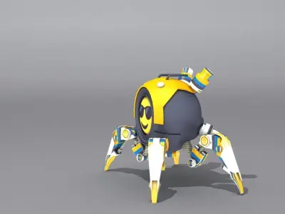 3D Smart Drone SD3 Low-poly 3D model