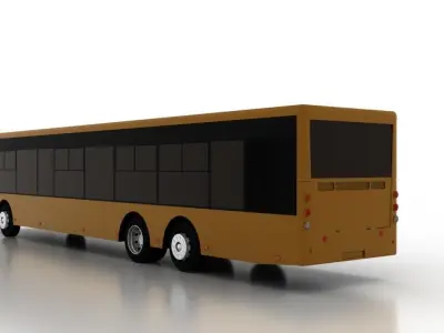 Bus Bogdan A80111 Low Low-poly 3D model