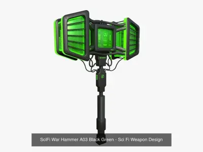 10 SciFi War Hammers A Collection - Sci Fi Weapon Design 3D Model Pack