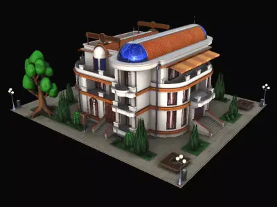 Model STYLIZED BUILDING - Hotel 4 3D model