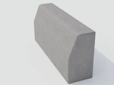  Curbstone  Border Low-poly 3D model