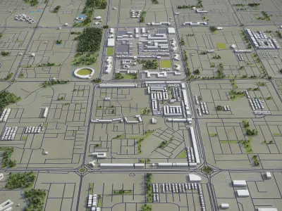 Chandigarh  Low-poly 3D model