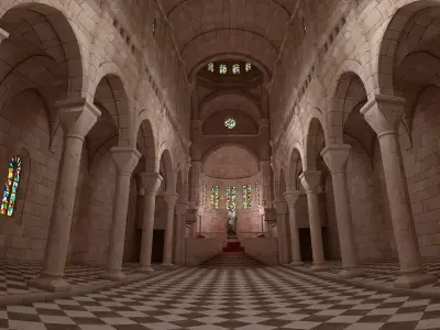 Church Interior 05 3D model