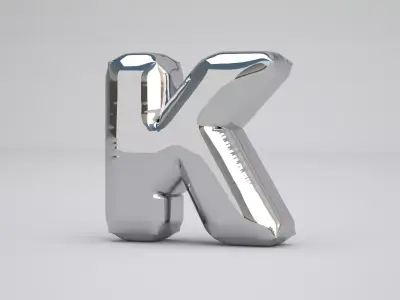 K Balloon Silver 3D model