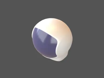 Spaceman Helmet v1 002 Low-poly 3D model