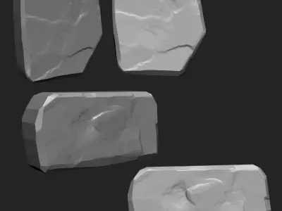 Stylized Stone IMM Brushes 50 in one Vol 4 3D model