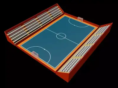 Futsal court Free 3D model
