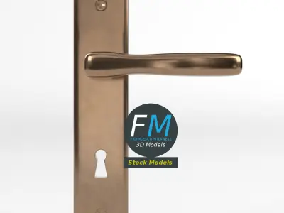 Door knob with keyhole 3D model