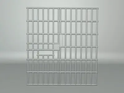 Door prison cell 3D model