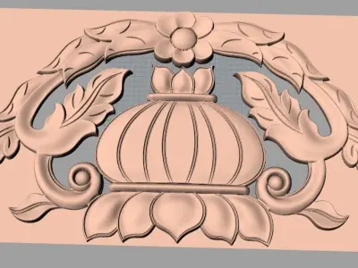 European furniture 3D relief models for CNC wood engraving E169 3D model