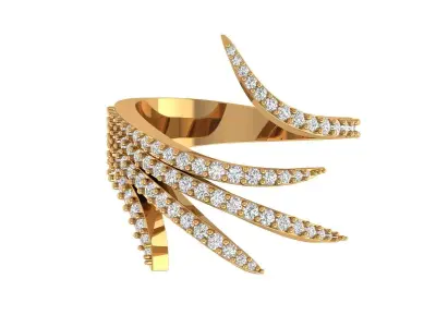 Feather Ring 3D print model get