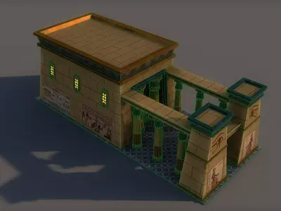 Ancient Egyptian Building Low-poly 3D model
