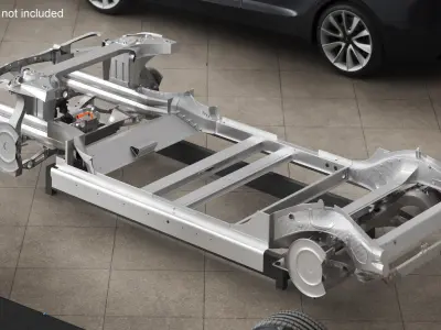  Modular Automotive Frame Without Suspension 