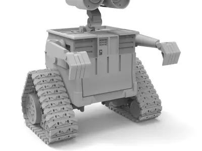 Wall-e track with gears 3D model