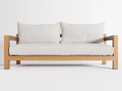 Outdoor Patio 2 Seat Sofa 3D model