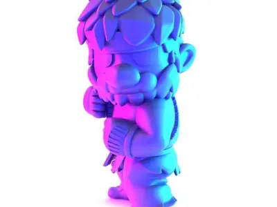 Mario Bros Ryu Street Fighter toy 3D print model