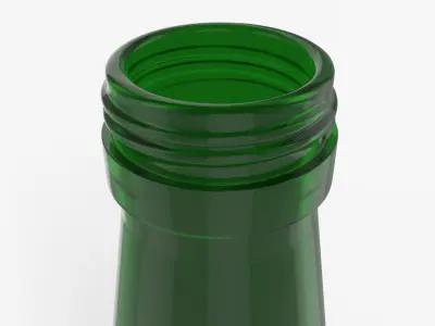 Green Glass Bottle 3D model