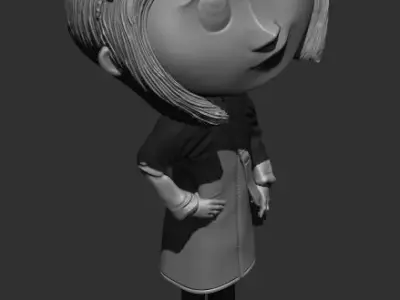 Coraline girl 3D print model