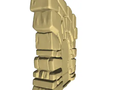 Medieval Stone Door 2 3D print model purchase
