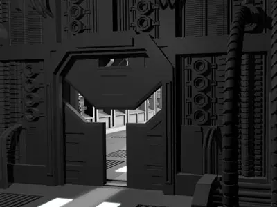 Science fiction door 3D model
