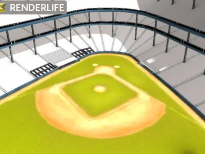 Yankee stadium exterior 3D model