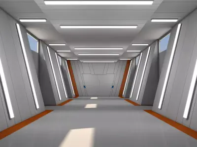 Sci Fi Interior Low-poly 3D model