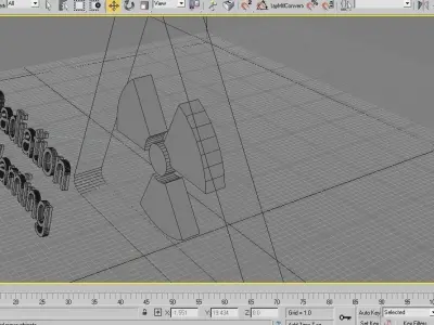 Radiation warning icon Glass and plastic Free low-poly 3D model