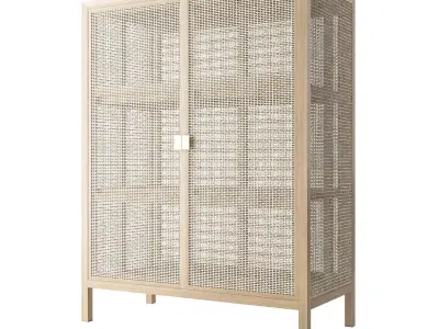 stockholm wicker chest of drawer  3D model