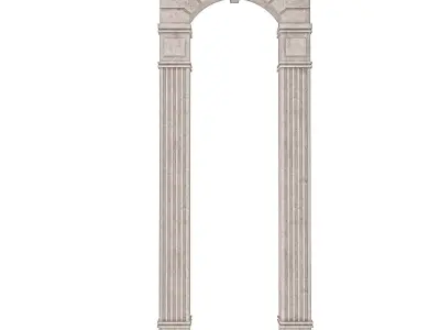 Classic Building Entrance 7 Low-poly 3D model