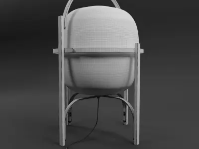 Floor lamp Low-poly 3D model 6