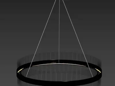 GOLD CRYSTAL CHANDELIER 3D model