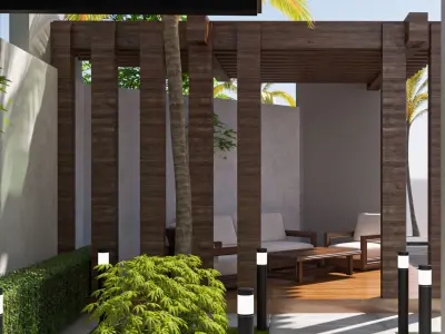 vila building 3D model 3D model